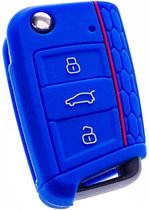 Volkswagen Sleutel Hoes Siliconen Cover - Blauw [Golf 7 - Octavia A7]