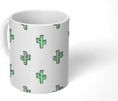 Mok - Koffiemok - Cactus - Patronen - Pastel - Mokken - 350 ML - Beker - Koffiemokken - Theemok