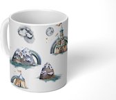 Mok - Meisjes - Patronen - Kasteel - Kinderen - Mokken - 350 ML - Beker - Uitdeelcadeautjes