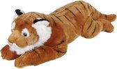 Grote pluche bruine tijger knuffel 60 cm - Tijgers wilde dieren knuffels - Speelgoed voor kinderen