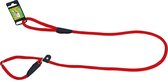 Retrieverlijn met dubbele stop nylon rond luxe 1.0 cm x 150 cm, rood.