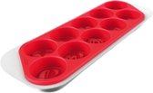 ijsblokjesvorm Cool Moji 10,6 x 27,3 siliconen rood 2-delig