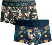 Muchachomalo-2-pack onderbroeken voor mannen-Elastisch Katoen-Boxershorts - Maat S