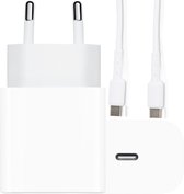20W USB C Adapter + USB C naar USB C Kabel - USB-C Snellader - Telefoon Oplader USB C
