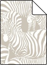 Proefstaal Origin Wallcoverings behang zebra's grijs - 346837 - 26,5 x 21 cm