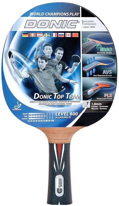Donic Schildkröt Batte de Tennis de Table Top Team 800 Noir