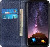 Motorola Moto G10 Hoesje - Mobigear - Cowboy Serie - Kunstlederen Bookcase - Blauw - Hoesje Geschikt Voor Motorola Moto G10