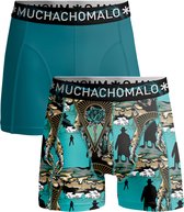 Muchachomalo-2-pack onderbroeken voor mannen-Elastisch Katoen-Boxershorts - Maat L