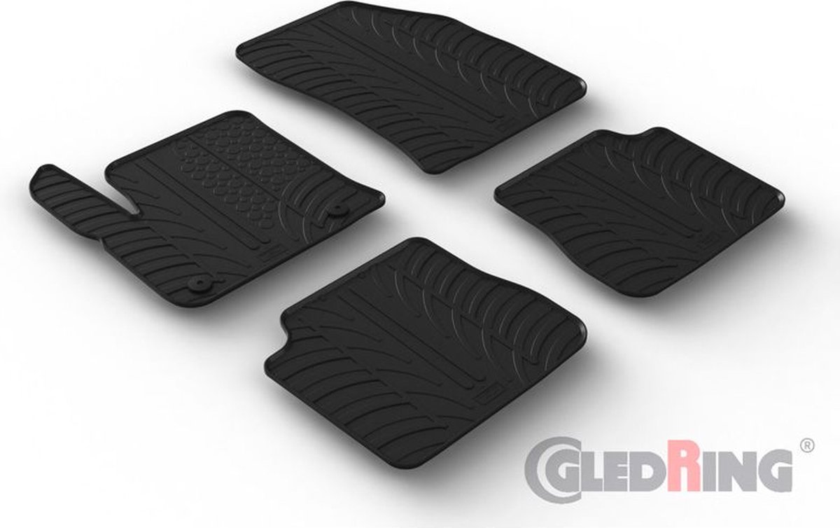 Rubbermatten passend voor Peugeot e-2008 II 2020- & Citroen e-C4 III 2020- (T profiel 4-delig montageclips)