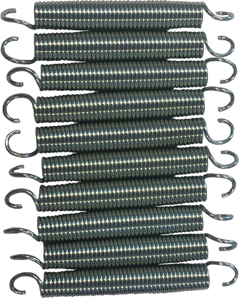 Universele Trampoline Veren - Lengte 17,5 cm - Set van 50 stuks - Hoge Kwaliteit Trampoline Veer 175 mm - Verenset van gegalvaniseerd staal – foto 3