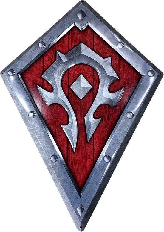 Poster - World Warcraft Horde Shield Metal Plate - 35 X 25 Cm - Multicolor