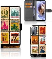 Telefoonhoesje Motorola Moto G31 | G41 Flipcover Design Postzegels