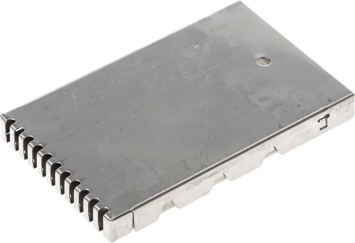 Spouwvoegventilatierooster T140-6 blank rvs, 10x60x95mm (bxhxd)