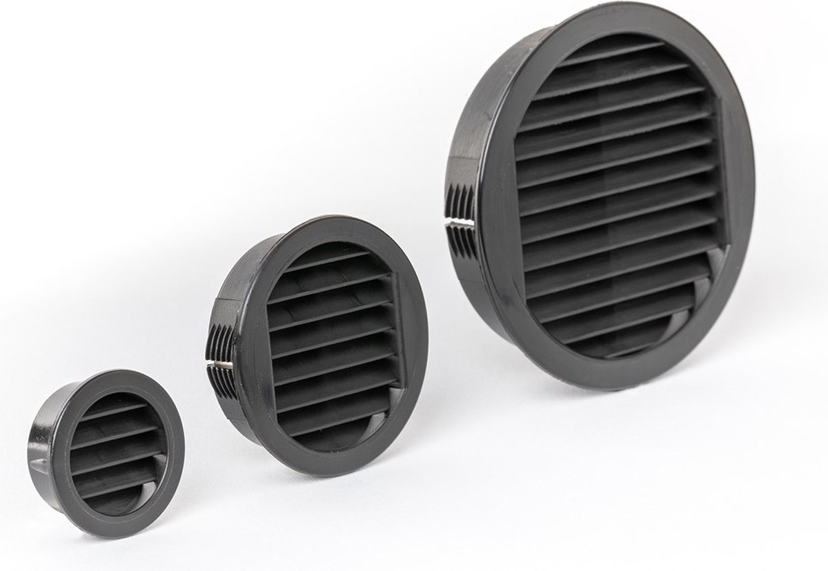 Klemrooster zwart t270 gatmaat 70mm/dia 80mm