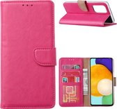 Hoesje Geschikt Voor Samsung Galaxy A53 / A53s hoesje bookcase Pink - Hoesje Geschikt Voor Samsung Galaxy A53 wallet case portemonnee hoesje - A53 5G Hoes met Pasjeshouder cover