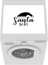 Wasmachine beschermer mat - Kerst quote Santa Baby - Breedte 55 cm x hoogte 45 cm