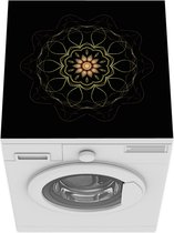 Wasmachine beschermer mat - Een Mandala tegen zwarte achtergrond - Breedte 60 cm x hoogte 60 cm