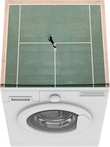 Wasmachine beschermer mat - Tennis - Veld - Groen - Breedte 60 cm x hoogte 60 cm