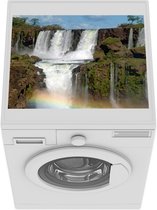 Wasmachine beschermer mat - Iguacu-watervallen met een regenboog - Breedte 55 cm x hoogte 45 cm