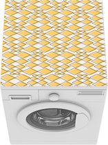 Wasmachine beschermer mat - Vintage - Ruit - Pastel - Patroon - Breedte 60 cm x hoogte 60 cm