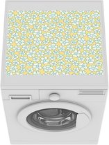 Wasmachine beschermer mat - Bloemen - Patronen - Geel - Vintage - Breedte 55 cm x hoogte 45 cm