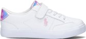 Polo Ralph Lauren Theron Iv Ps Lage sneakers - Leren Sneaker - Meisjes - Wit - Maat 31