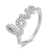 Twice As Nice Ring in zilver, love, zirkonia  54