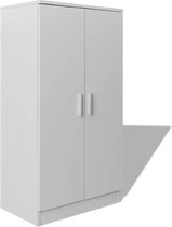 Luxiqo® Moderne Opbergkast – Kast – Kast met Planken – Kast met Deuren – 2 Deuren – 7 Legplanken – Hout – Wit – 55 x 35 x 108 cm