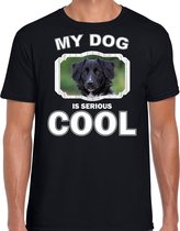 Friese stabij honden t-shirt my dog is serious cool zwart - heren - Friese stabijs liefhebber cadeau shirt XL