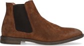 Manfield - Heren - Bruine suède chelsea boots - Maat 44