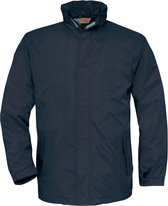 B&C Heren Ocean Shore Waterproof Hooded Fleece Lined Jacket (Marine)