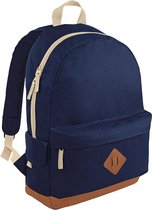 Bagbase Heritage Retro Backpack / Rucksack / Bag (18 litres) (French Navy)