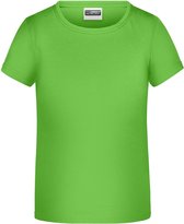 James And Nicholson Childrens Girls Basic T-Shirt (Kalk groen)