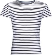 JACK & JONES Maglietta Uomo Jorvarenna Stripe SS - Girocollo A Righe, Cotone, Manica Corta