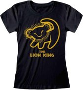 Disney The Lion King Dames Tshirt -XL- Silhouette Zwart