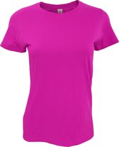 SOLS Dames/dames Imperial Heavy Short Sleeve T-Shirt (Fuchsia)