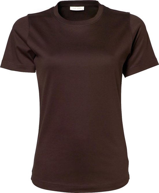 Tee Jays Dames/dames Interlock T-Shirt met korte mouwen (Chocolade)