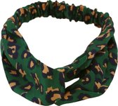 Dielay - Haarband Panterprint - Hoofdband - Groen