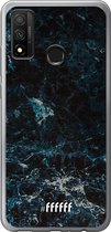 Huawei P Smart (2020) Hoesje Transparant TPU Case - Dark Blue Marble #ffffff