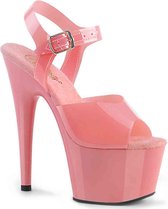 Pleaser - ADORE-708N Sandaal met enkelband, Paaldans schoenen - Paaldans schoenen - 39 Shoes - Roze