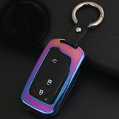 Auto Auto Gesp Sleutel Shell Zinklegering Autoketting Shell Autosleutel Shell Case Sleutelhanger voor BYD, willekeurige kleur levering