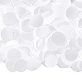 5x stuks zakjes met 100 grams confetti kleur wit - Witte bruiloft of feestje feestartikelen