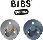 BIBS Fopspeen - Maat 2 (6-18 maanden) DUOPACK - Cloud & Petrol - BIBS tutjes - BIBS sucettes