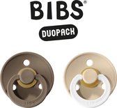 BIBS Fopspeen - Maat 2 (6-18 maanden) DUOPACK - Dark Oak & Vanilla Night - BIBS tutjes - BIBS sucettes