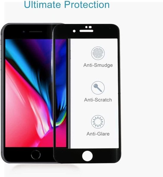 Screenprotector Glas - Full Tempered Glass Screen Protector - 3x  Geschikt voor: Apple iPhone 6 / 6S