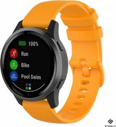 Siliconen Smartwatch bandje - Geschikt voor  Garmin Vivoactive 4s silicone band - 40mm - oranje - Strap-it Horlogeband / Polsband / Armband