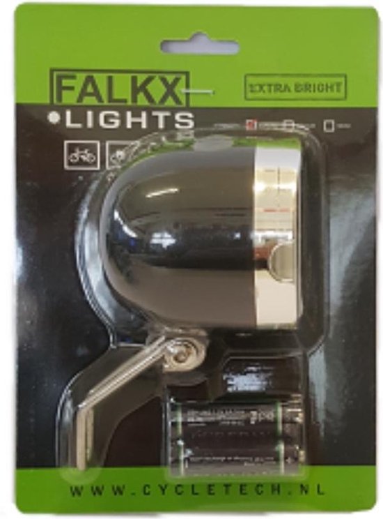 Falkx 20 Leds Batteries Zwart/ argent