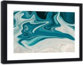 Foto in frame Blauwe abstractie, 120x80, Premium print