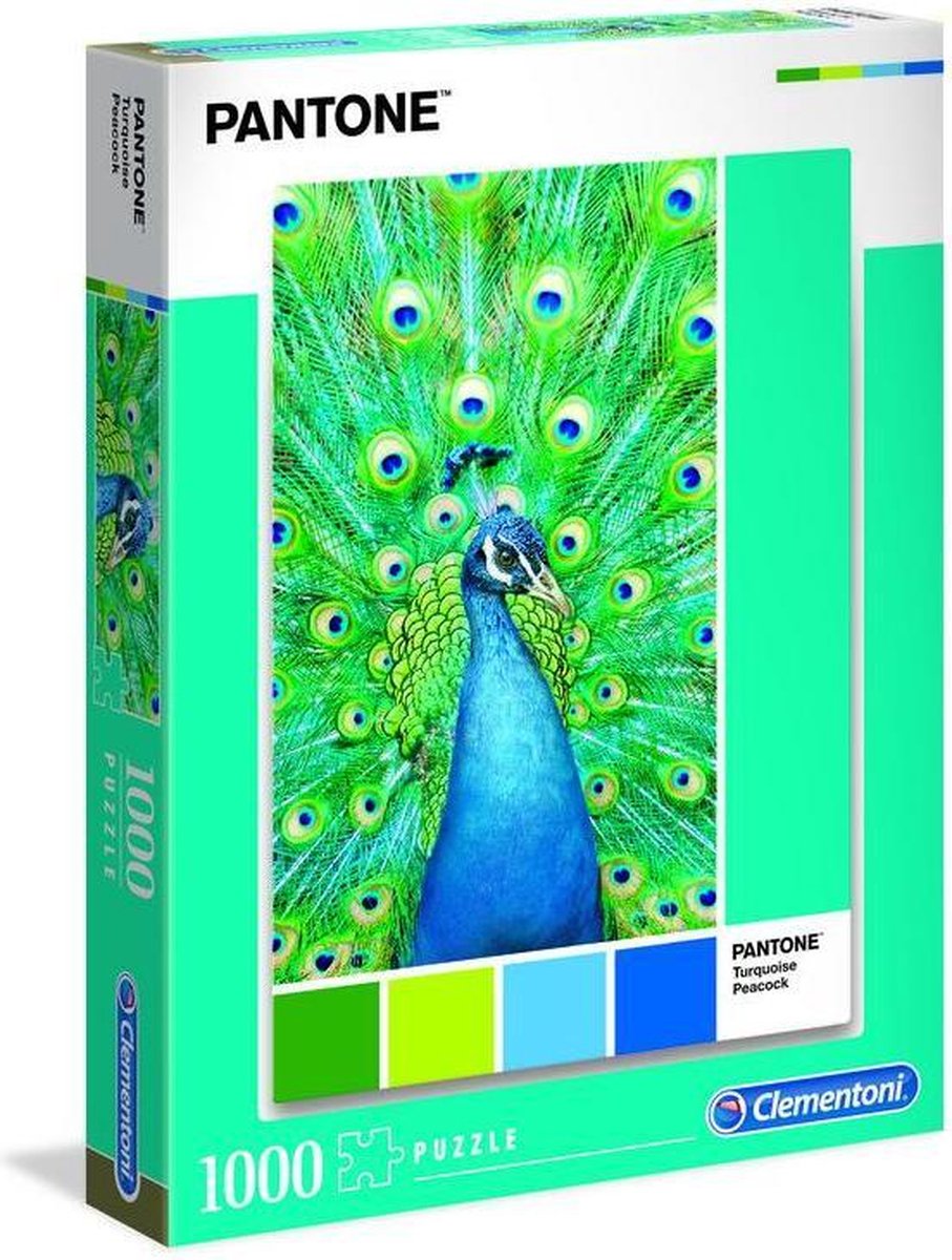 Clementoni Legpuzzel - Pantone Puzzle Collectie - Peacock Blue - 1000  stukjes, puzzel... | bol.com
