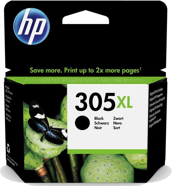 Vaderlijk voedsel zo HP 305XL - High Yield Black Original Ink Cartridge - Zwart | bol.com